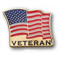 Stock Veteran US Flag Lapel Pin